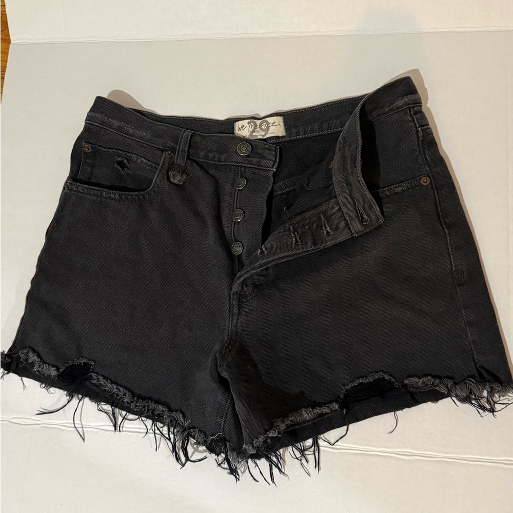 We The Free Black Denim Jean Shorts